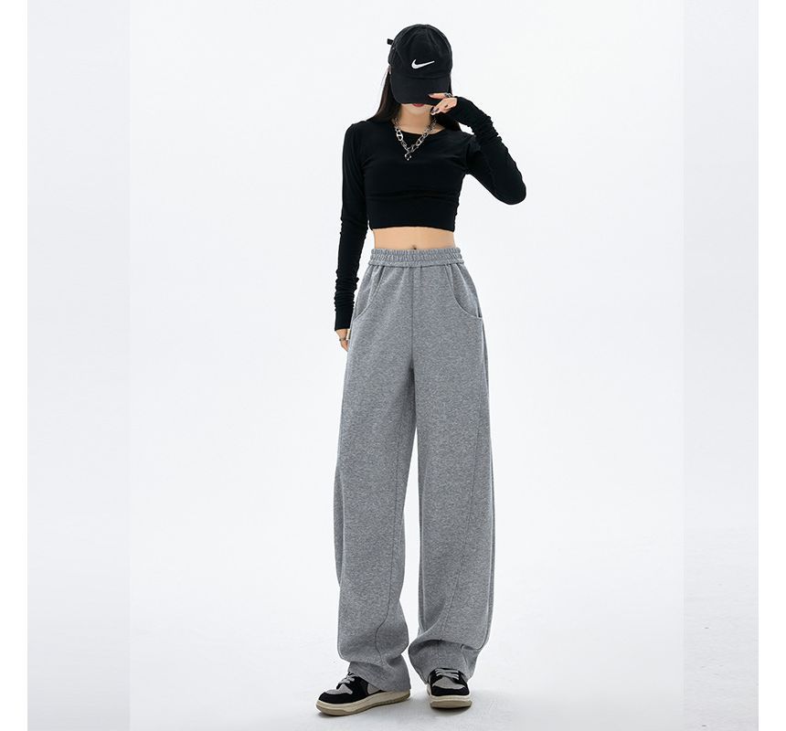 Rosehedge - Hoge taille effen losse joggingbroek