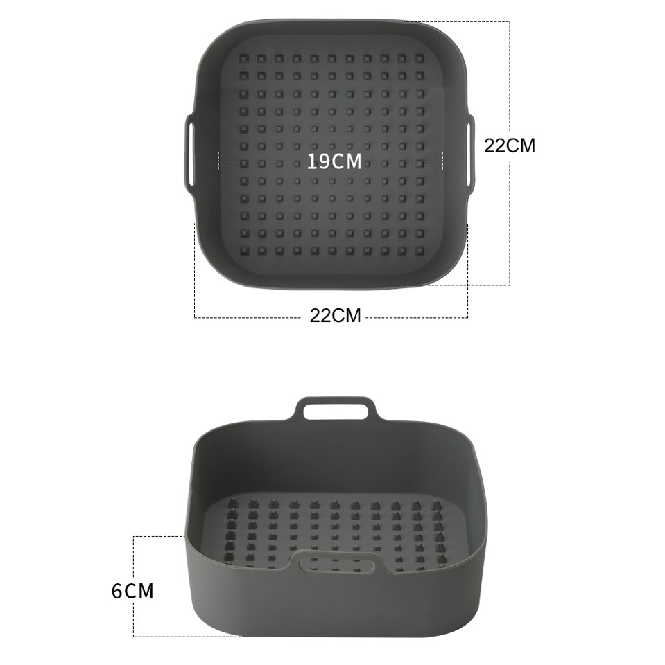 Scandinavian Collection - Airfryer silikoneform, firkantet Ø22cm