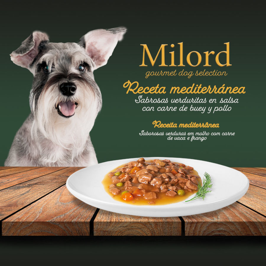 Receita Mediterrânea Milord em Potes de Molho para Cães - Pacote com Vários