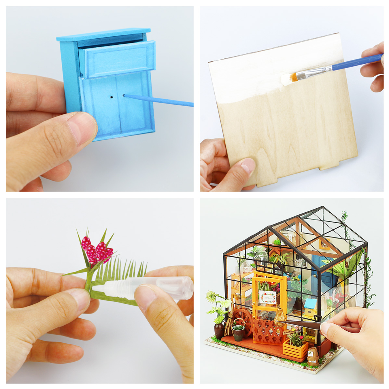 (231-tlg. Set) Rolife Modell Bausatz DIY Miniatur Haus mit Licht Home Deko für Erwachsene (DG104) - Cathy's Flower House
