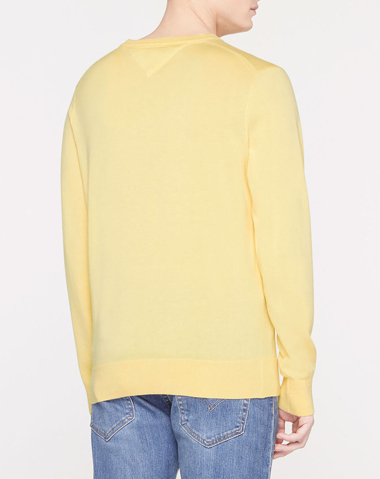 Tommy Hilfiger Pull en Coton Bio & Soie jaune