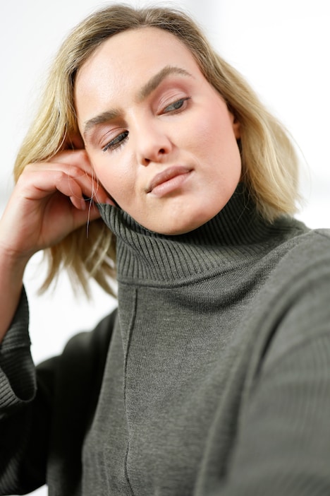 Pullover, oversized, Stehkragen, Langarm
