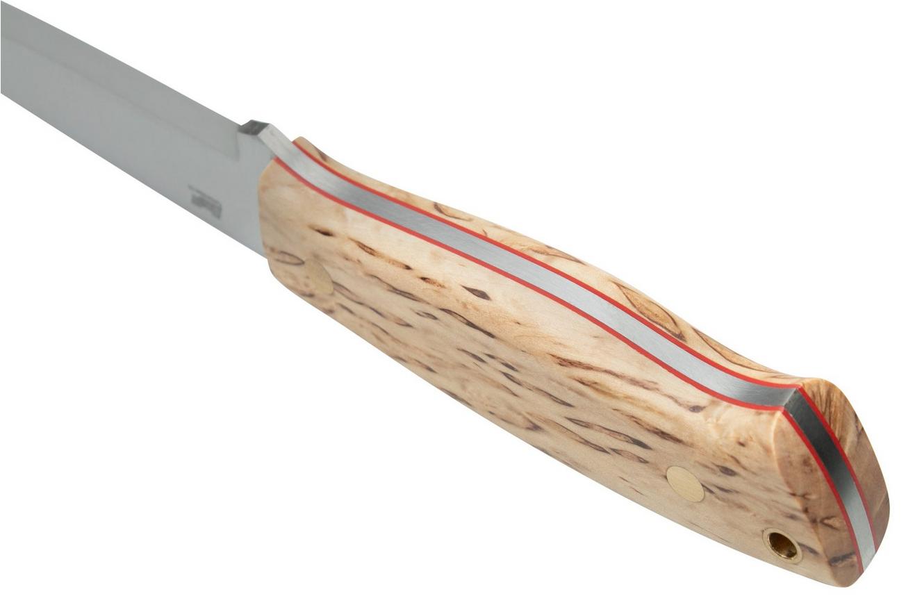 Brisa Trapper 95 - O1 Scandi - Curly Birch with Firesteel 2055 bushcraftmes