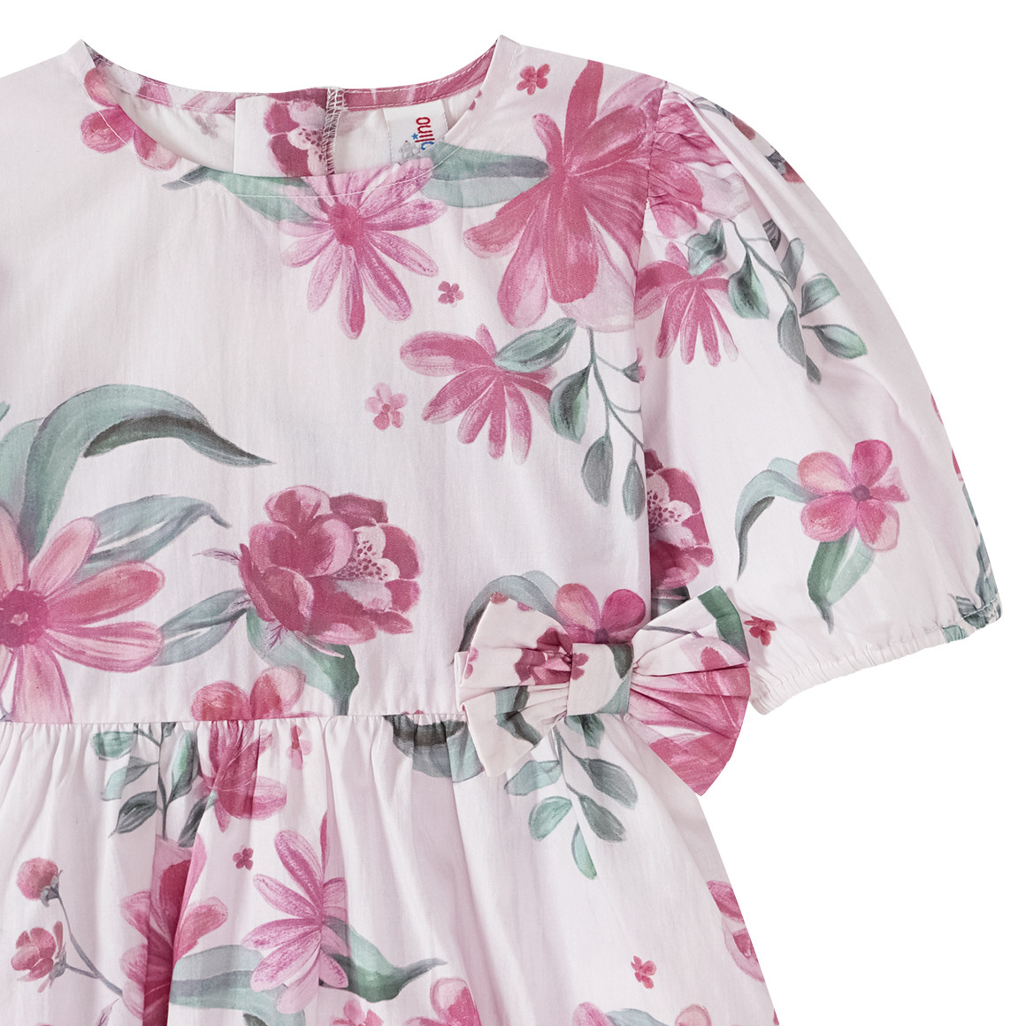 Topolino Festliches Mädchen Kleid mit Blumen-Print rosa