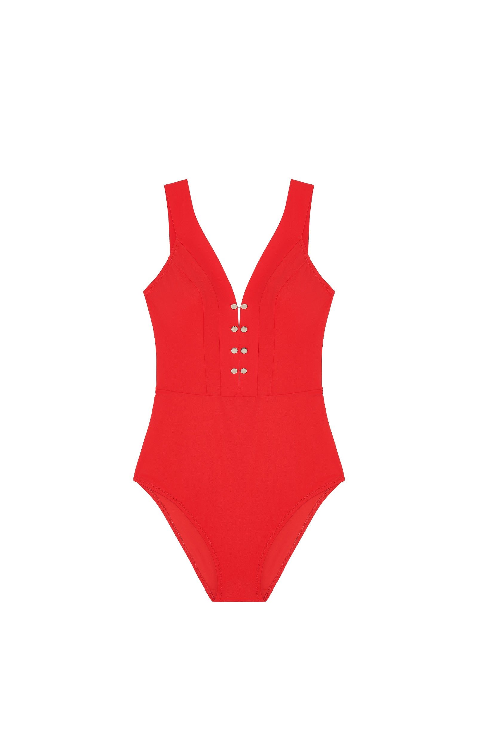 bonnie Maillot de bain 1 pièce nageur à boutons rouge Rouge