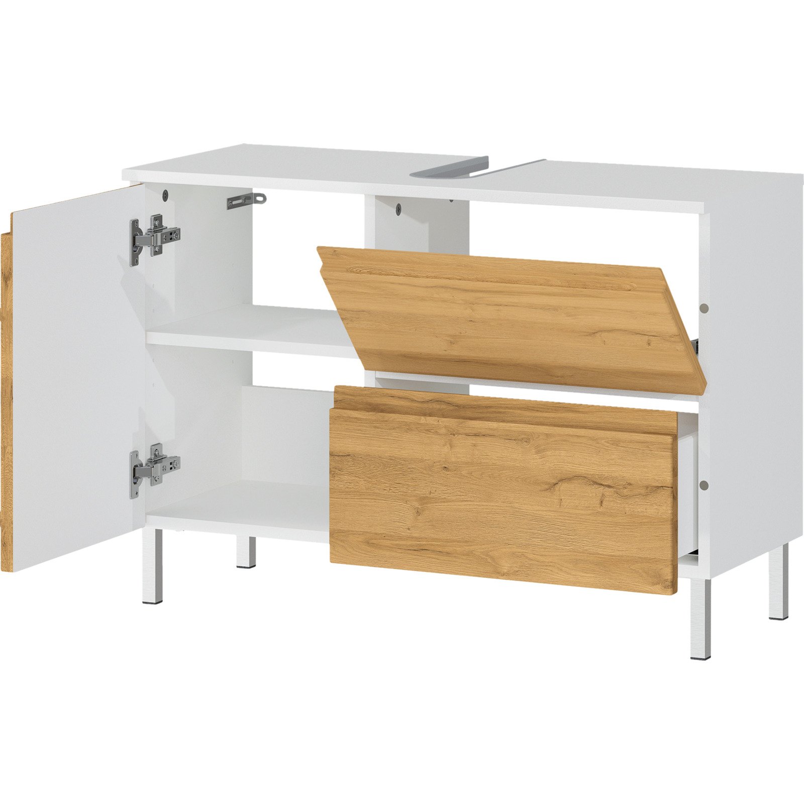 Lavaboy Torra Dekor weiss/Eiche 80 x 56 x 34 cm