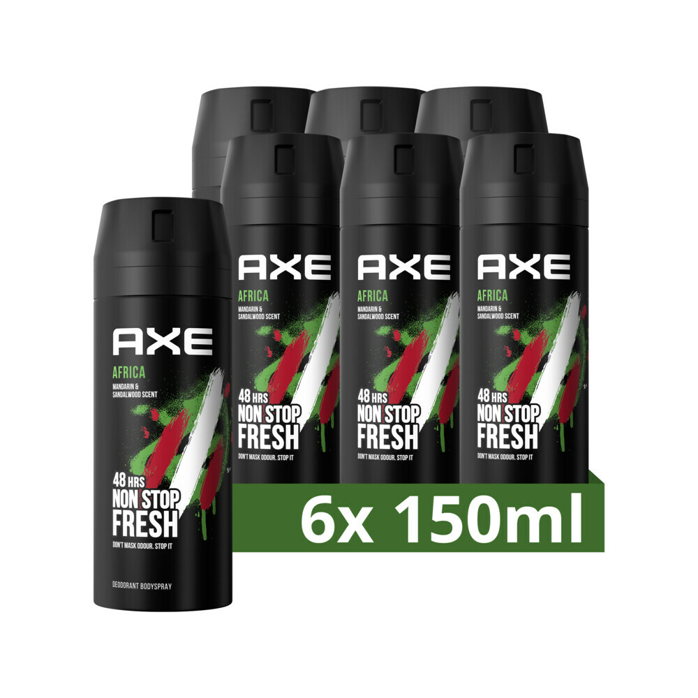6x Axe Deodorant Bodyspray Africa150 ml