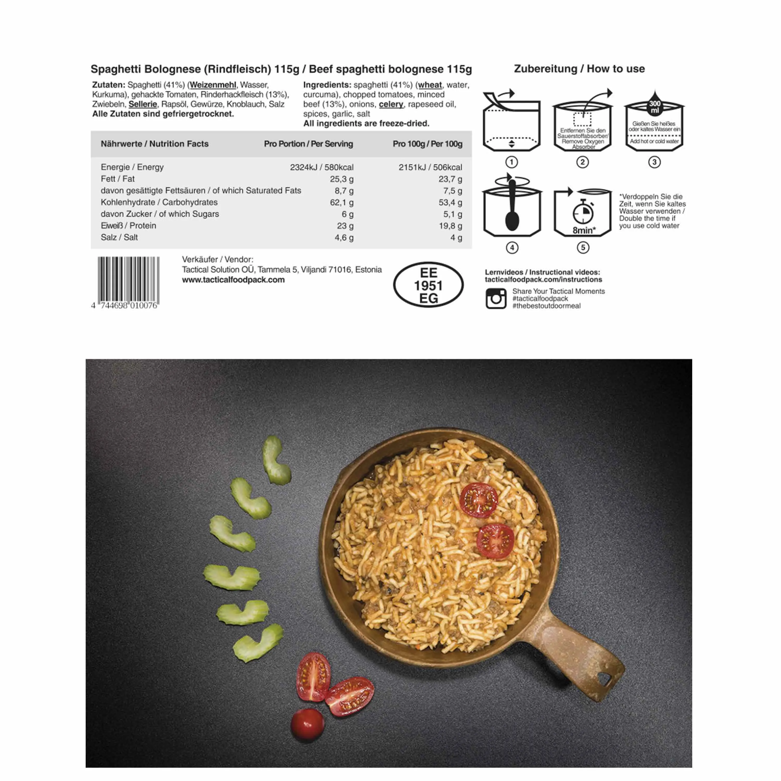 Tactical Foodpack -  Spaghetti Bolognese