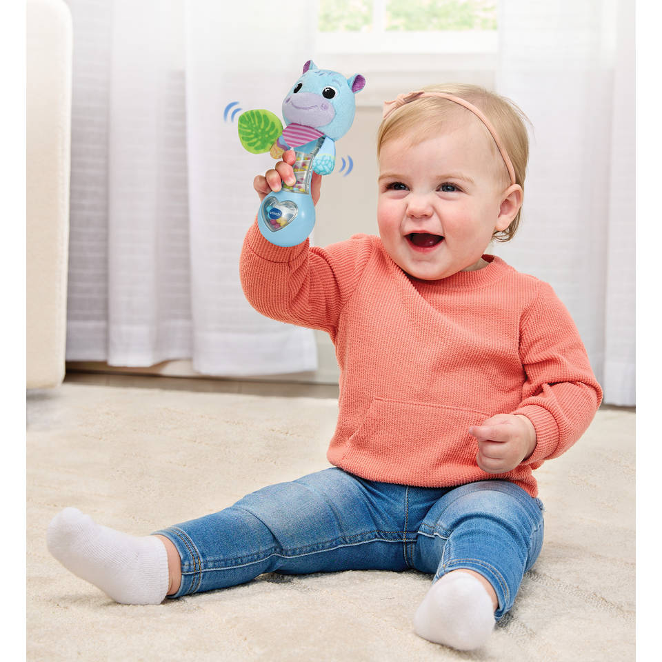VTech Baby dierenvriendjes rammelaar nijlpaard - blauw