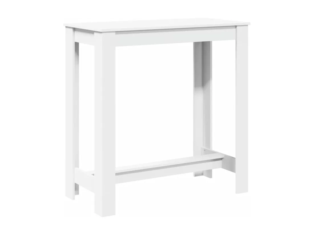 Table de bar blanc 102x50x103,5 cm bois d'ingénierie
