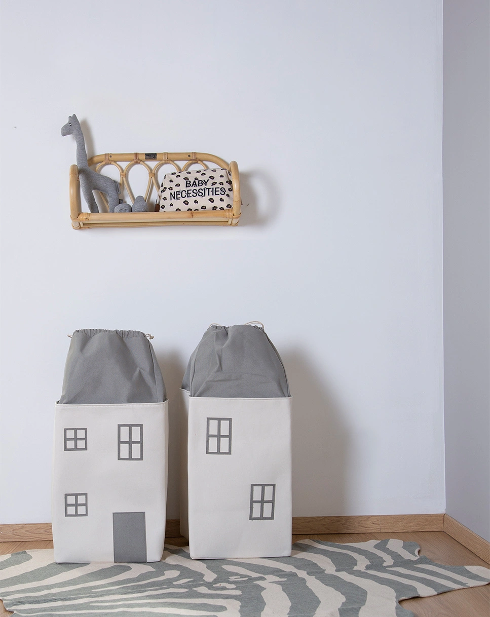 Spielzeugtasche HAUS in ecru/grau