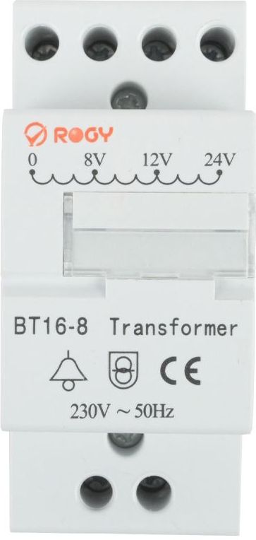 Ezviz - Transformer - Deurbelonderdeel - Wit - DIN-rail Adapter - 8, 12, 24 VAC