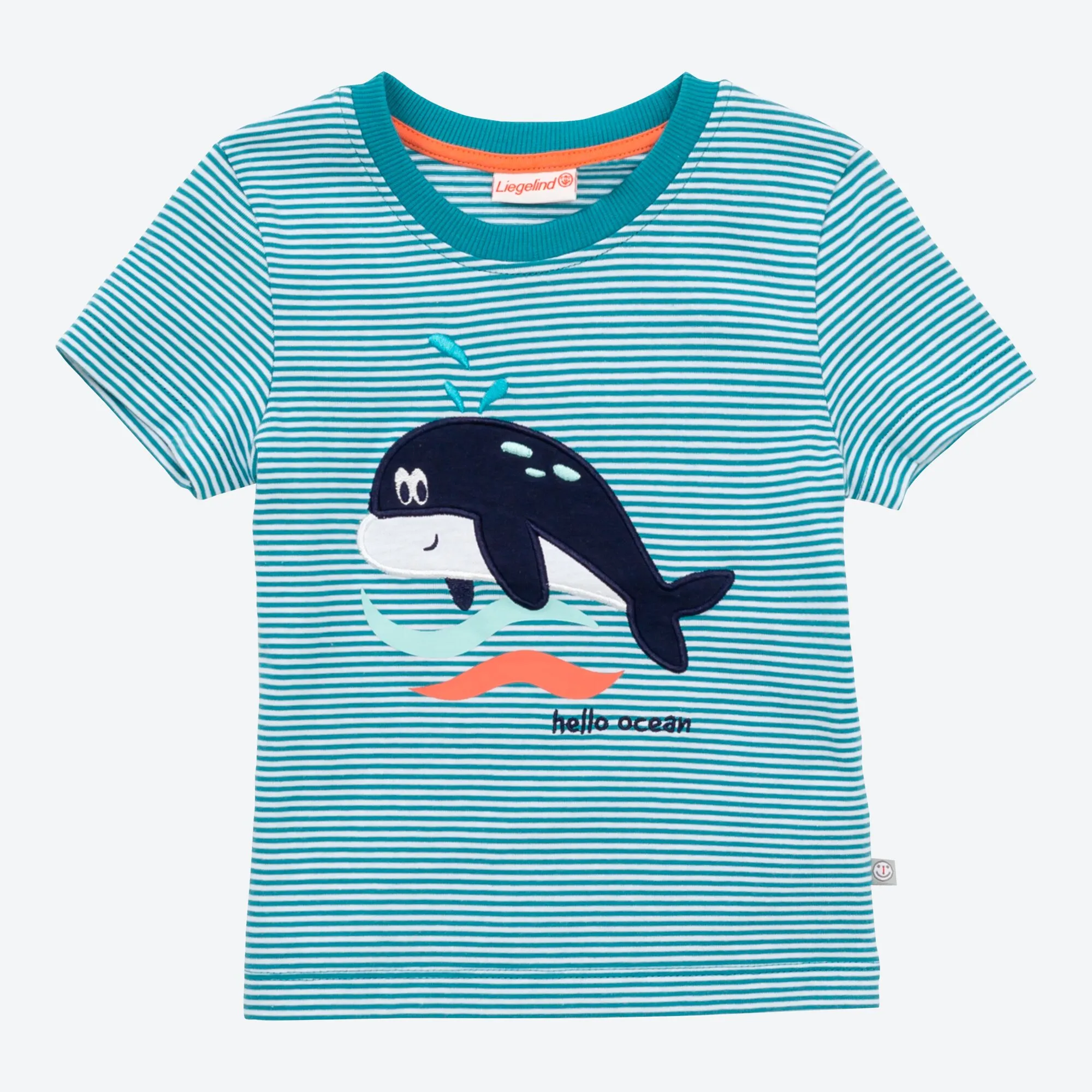 Baby-Jungen-T-Shirt mit Wal-Applikation