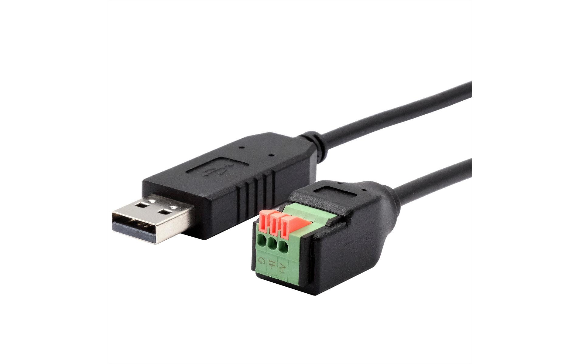 Schnittstellenkabel USB EX-13009USB zu 1S Seriell RS-485 Kabel mit Terminal Block mit Drucktaster, 1.0 m (FTDI Chipsatz)