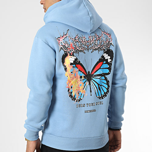 Sweat Capuche 1126 Bleu Clair