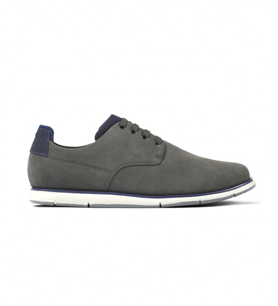Sapatos de couro azul-marinho Camper Smith