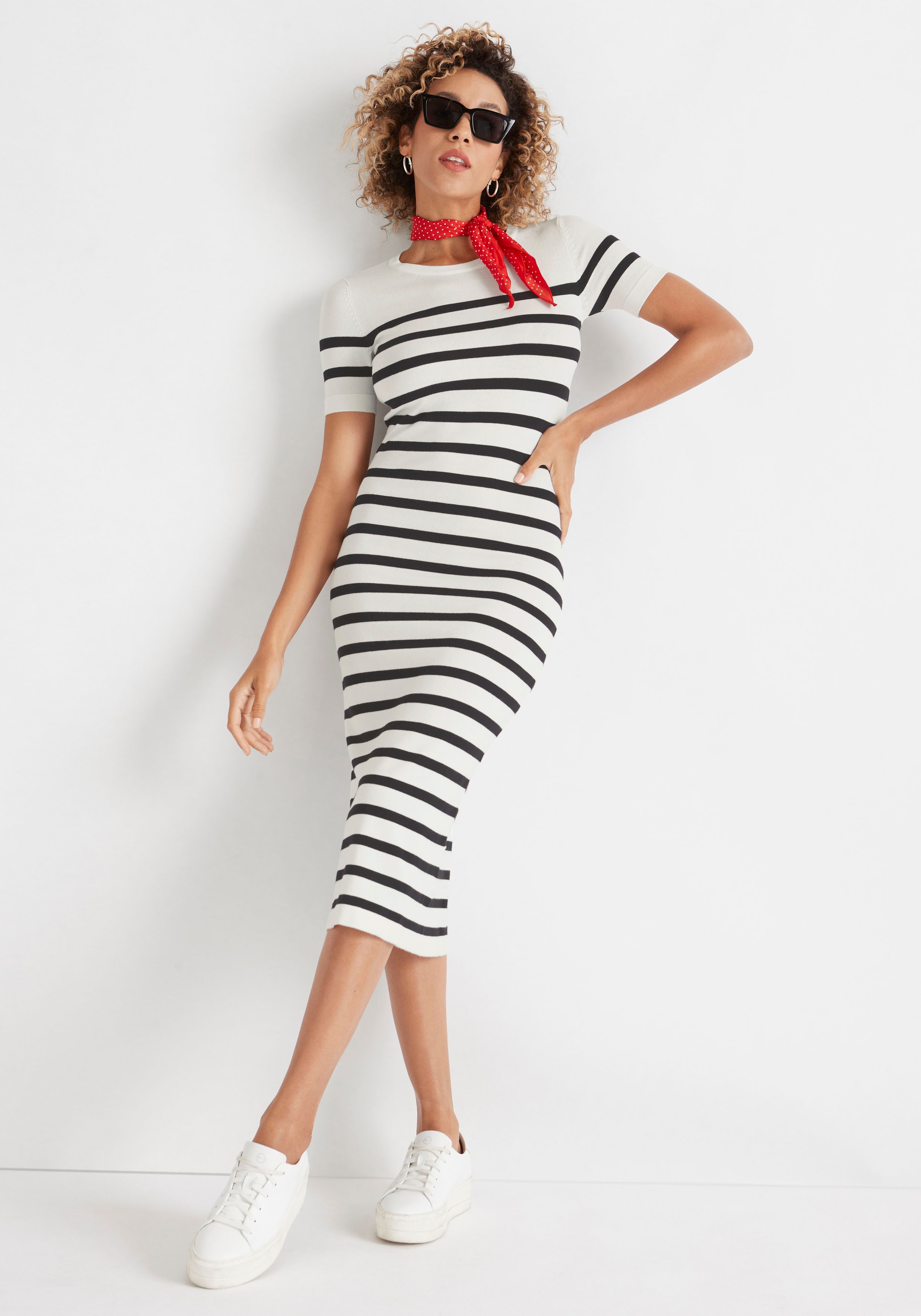 HECHTER PARIS Strickkleid mit Streifen