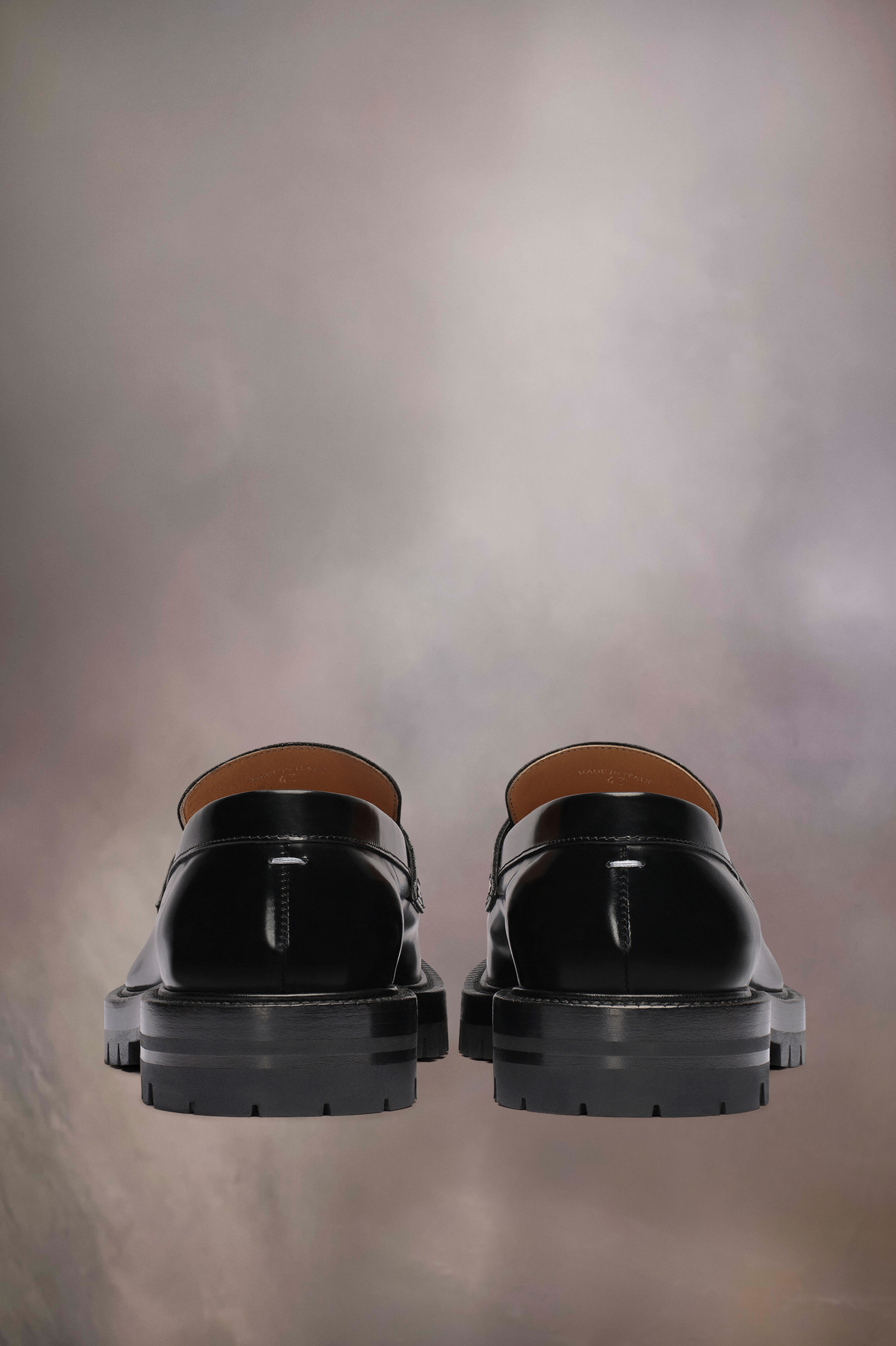 Mocassins Tabi noirs en cuir pour homme Noir