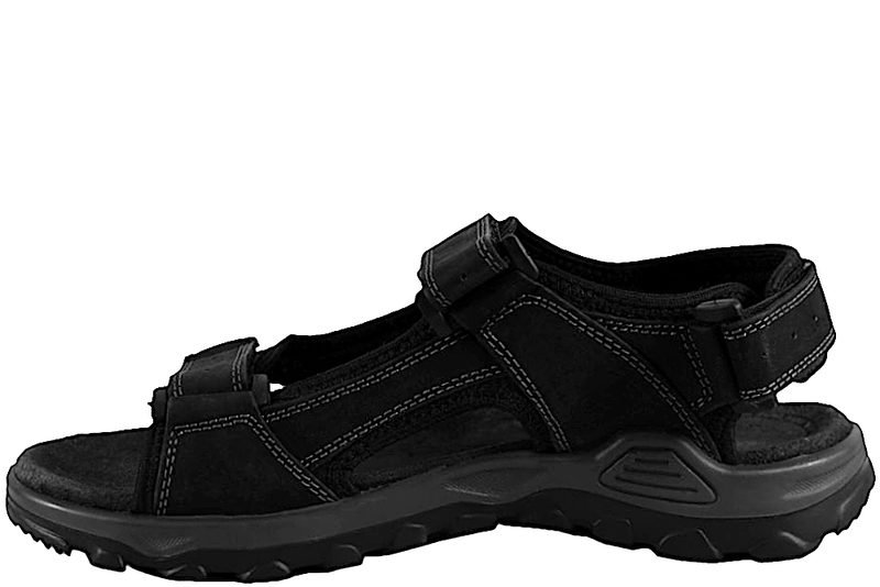 SOFTWALK SANDAL I SORT OLIERET SKIND