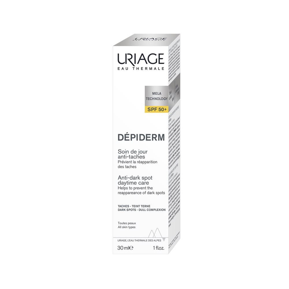 URIAGE Dépiderm Anti-Flecken Tagespflege<br>30 ml, Flasche, Creme, LSF50+