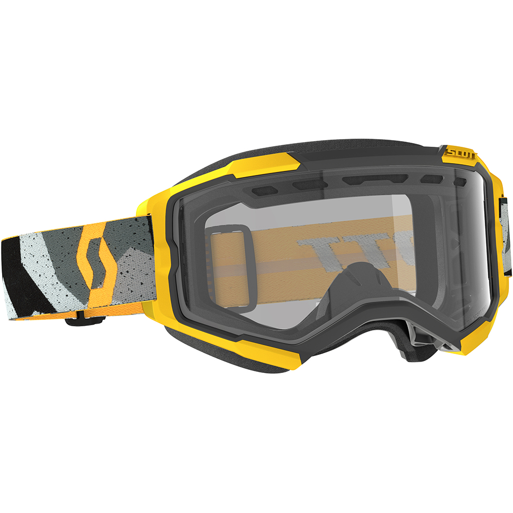 Scott - Masque Fury Enduro Jaune / Camouflage Gris