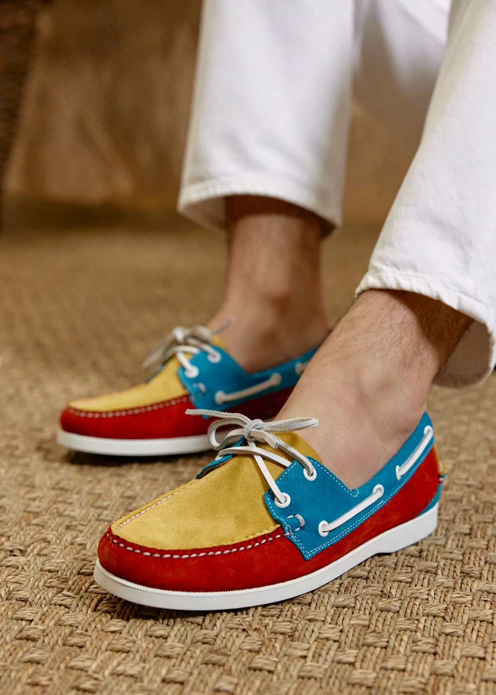 BOAT SHOE 2 NUBUCK TRICOLORE