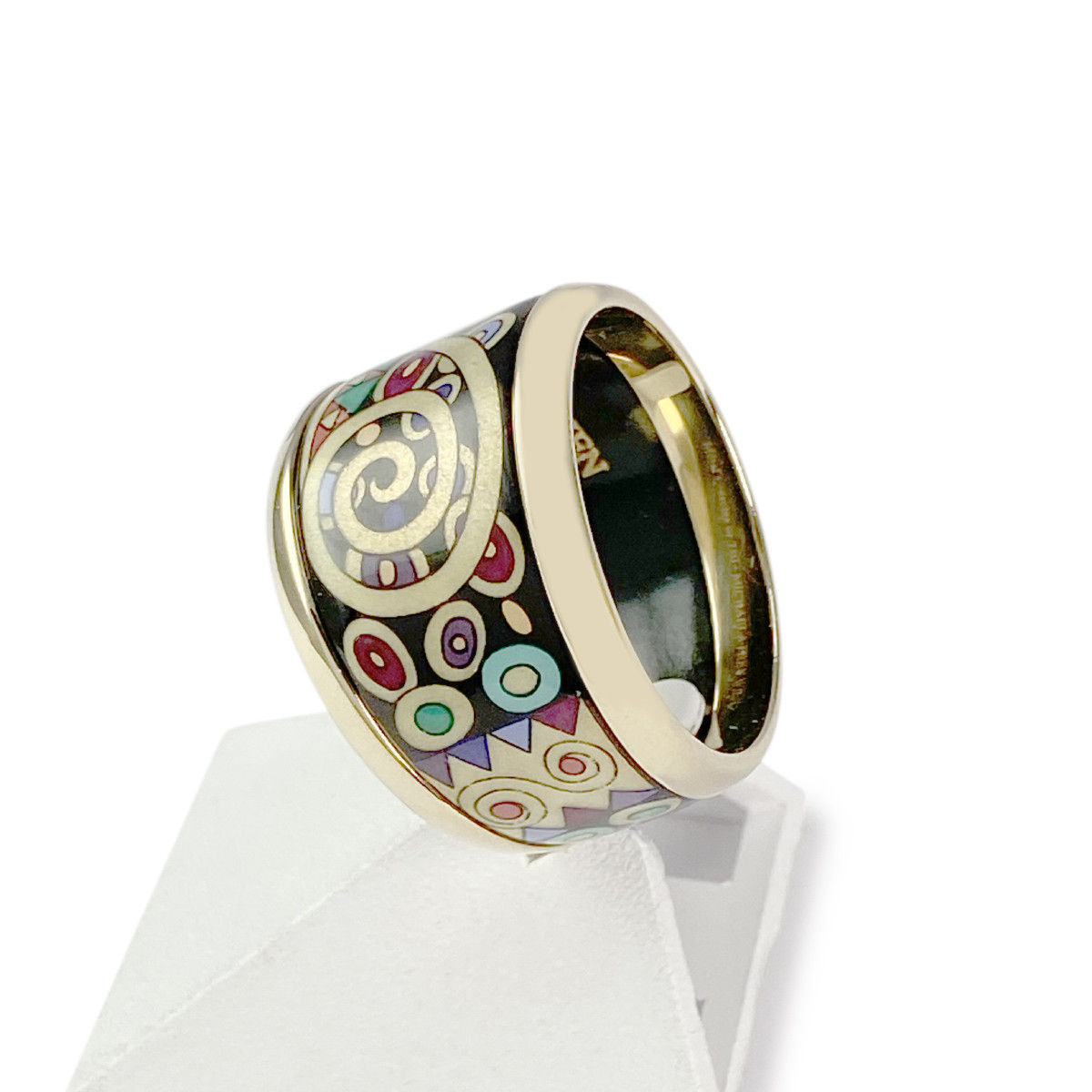 Bague d'occasion or 750 jaune MICHAELA FREY laque