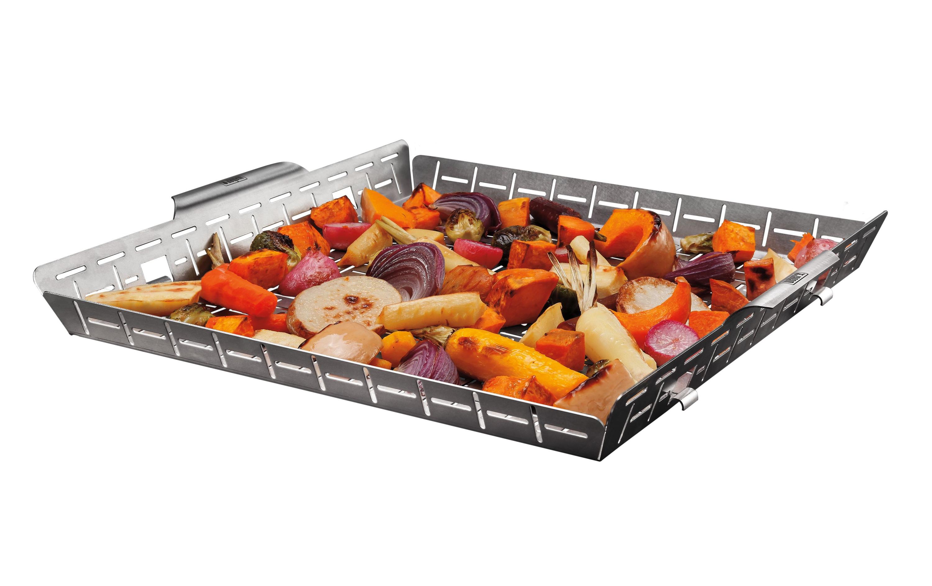 Grillkorb Weber Crafted, Gourmet BBQ System, grossBratkorb aus hochwertigem Edelstahl