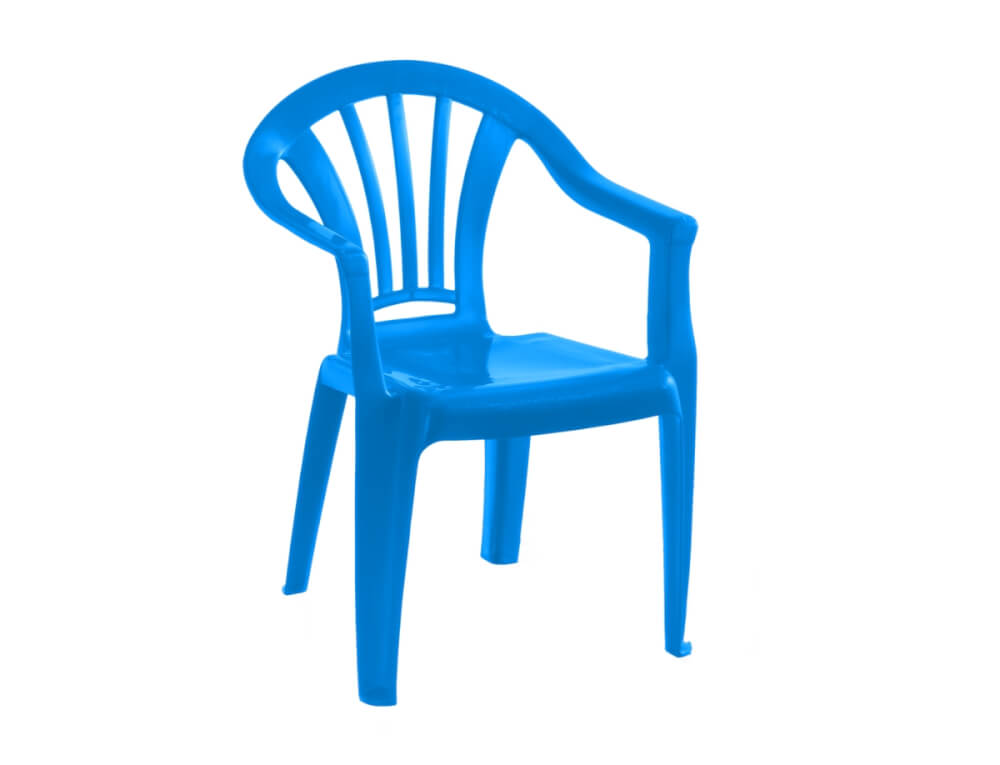 Kinderstuhl blau Kunststoff
