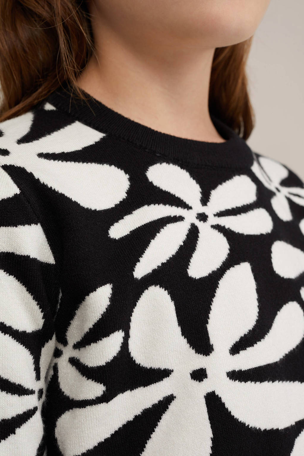 WE Fashion gebreide trui zwart
