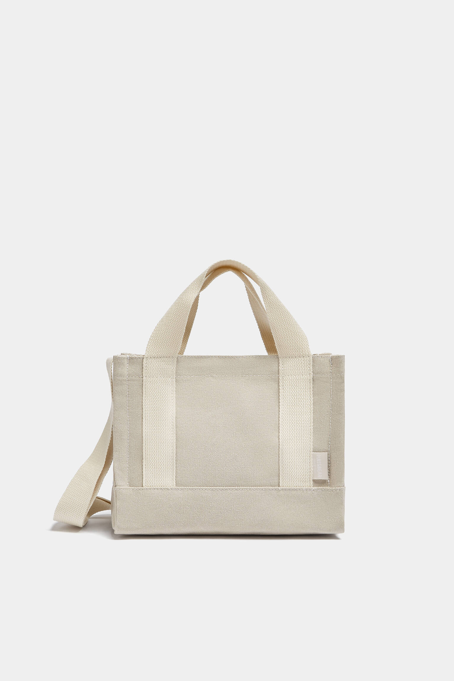 Bolsa de ombro de lona personalizável - cinza