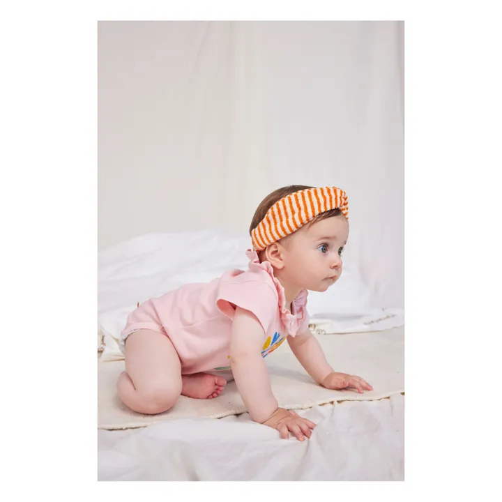 Bobo Choses Bandeau Coton Bio Eponge Rayé | Orange