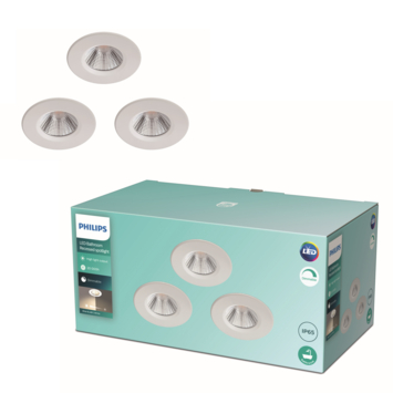 Philips inbouwspot Dive 5.5W 2700K wit 3-pack