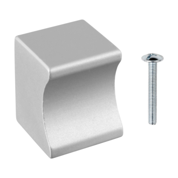 Knop Vierkant aluminium 19mm