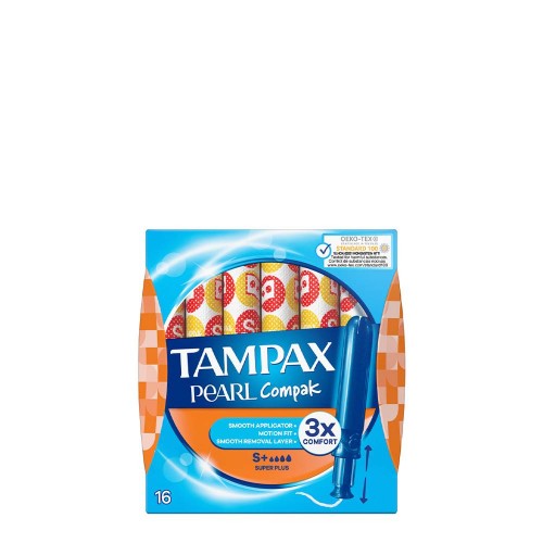 Tampax Pearl Compak Super Plus Tampão com Aplicador 16 unidades