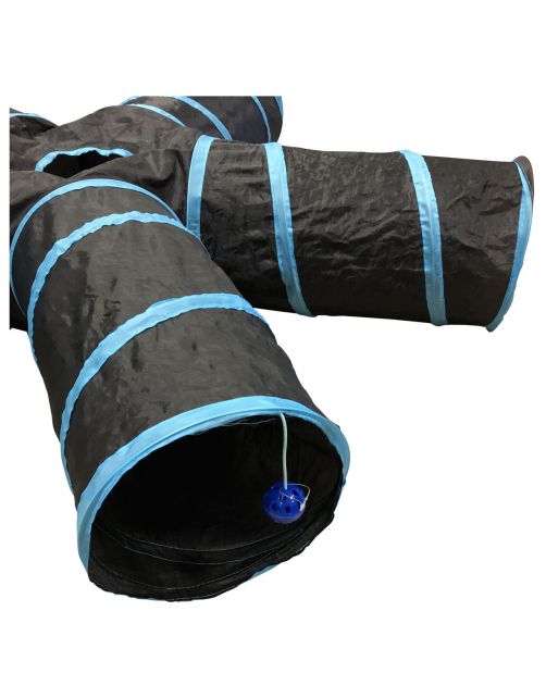 Adori Katten Tunnel 5 Gangen - Kattenspeelgoed - Ø25x50 cm Zwart