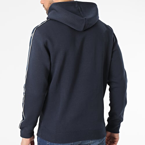 Sweat Capuche A Bandes 218910 Bleu Marine