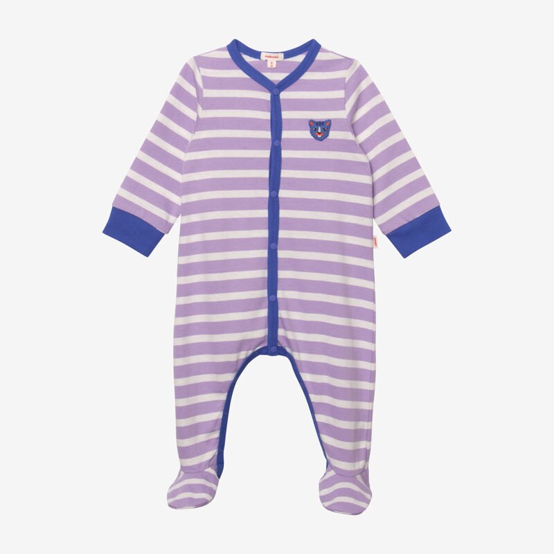 Pyjama bébé garçon rayures violet Catimini Mauve Violet