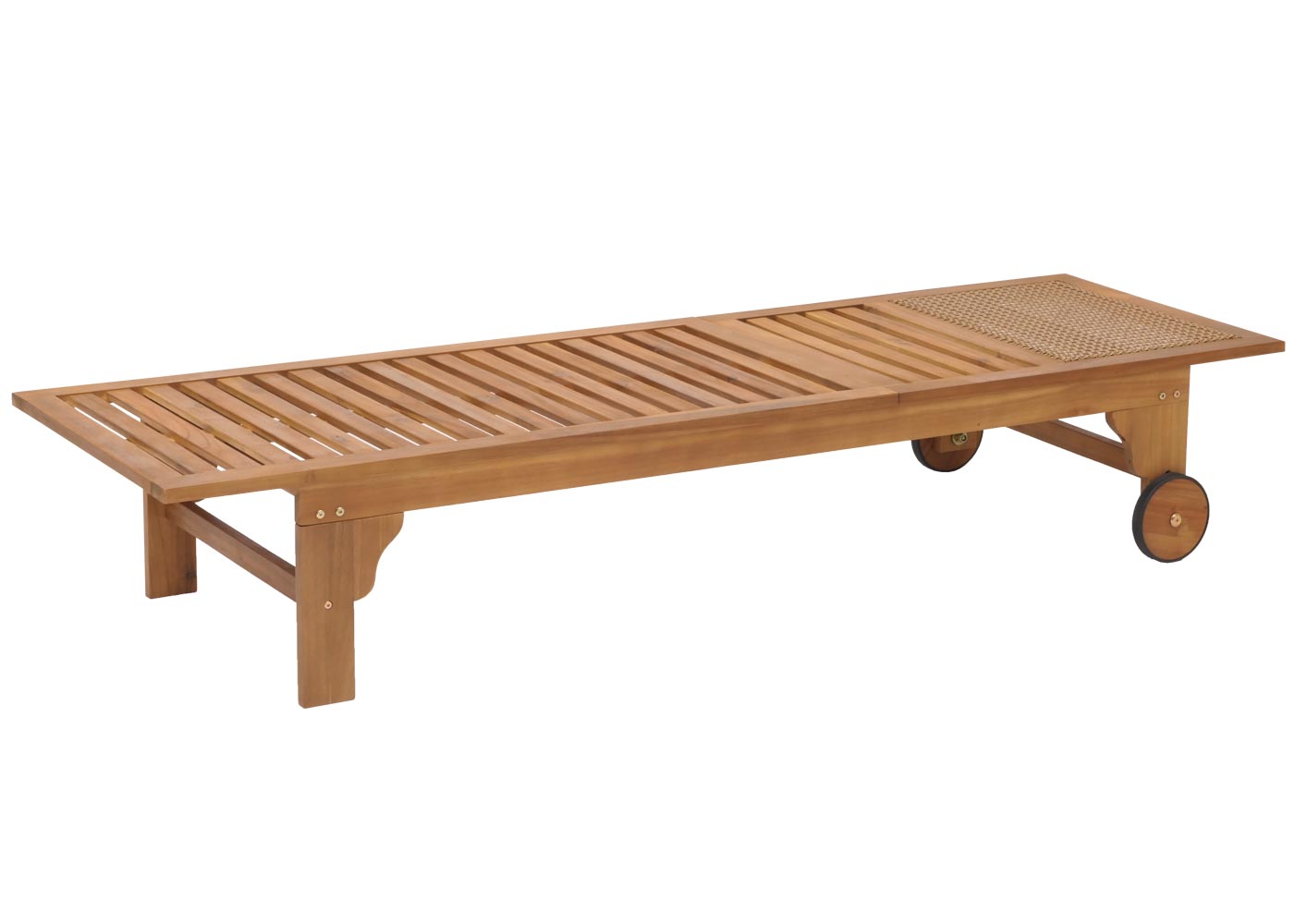 Sonnenliege MCW-N48, Relaxliege Gartenliege Liegestuhl, Massiv-Holz Akazie MVG-zertifiziert