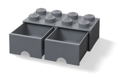 LEGO Oppbevaring Med Skuff 8, Dark Grey
