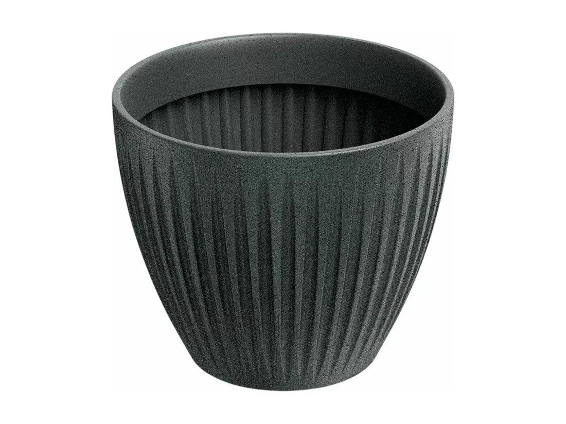 Pot de fleurs rond Latia Ø30x25 granit graphite