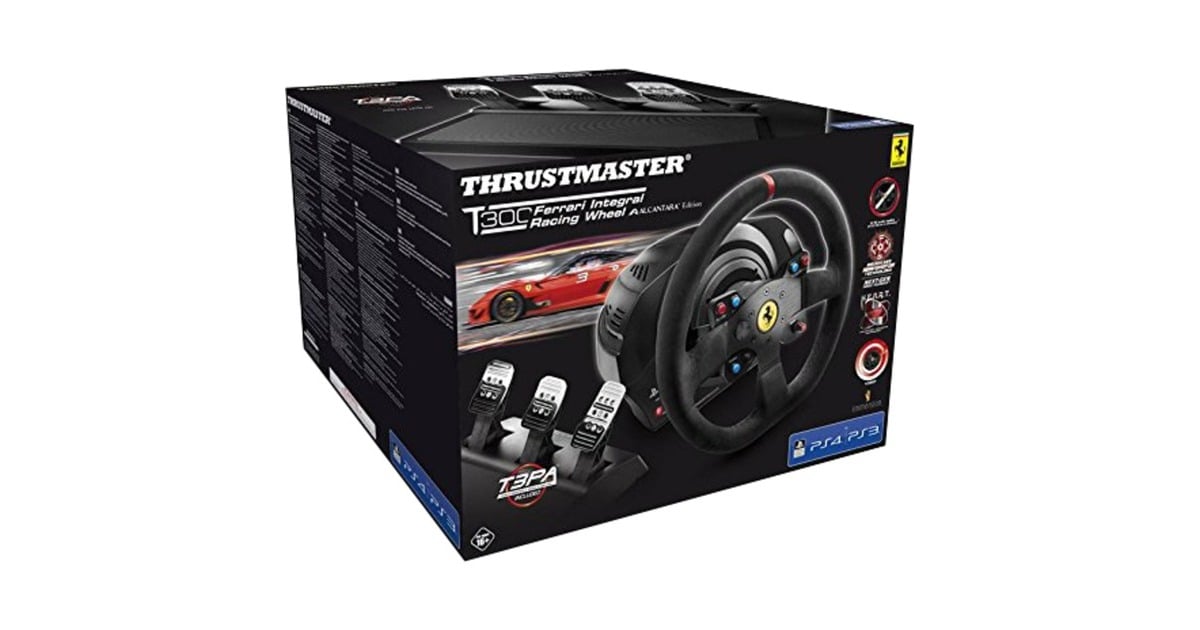 ThrustmasterT300 Ferrari Racing Wheel Alcantara Editie stuur  (Zwart, Pc, PlayStation 3, PlayStation 4, PlayStation 5)
