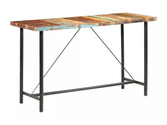 Table de bar 180x70x107 cm Bois de récupération solide