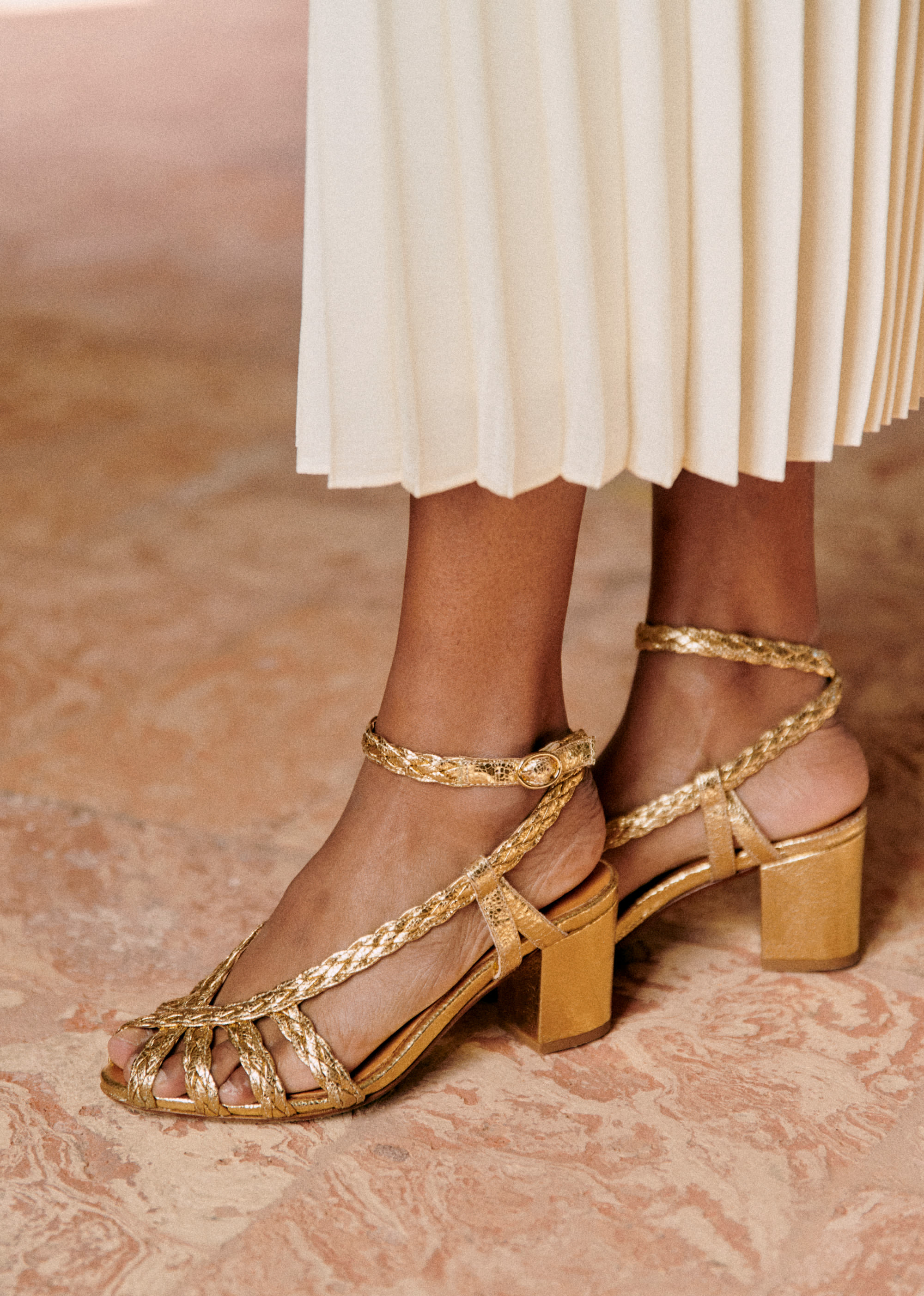 Sandales Natacha - Doré lisse tressé - SOULIERS/SOULIERS Sandales 5906220