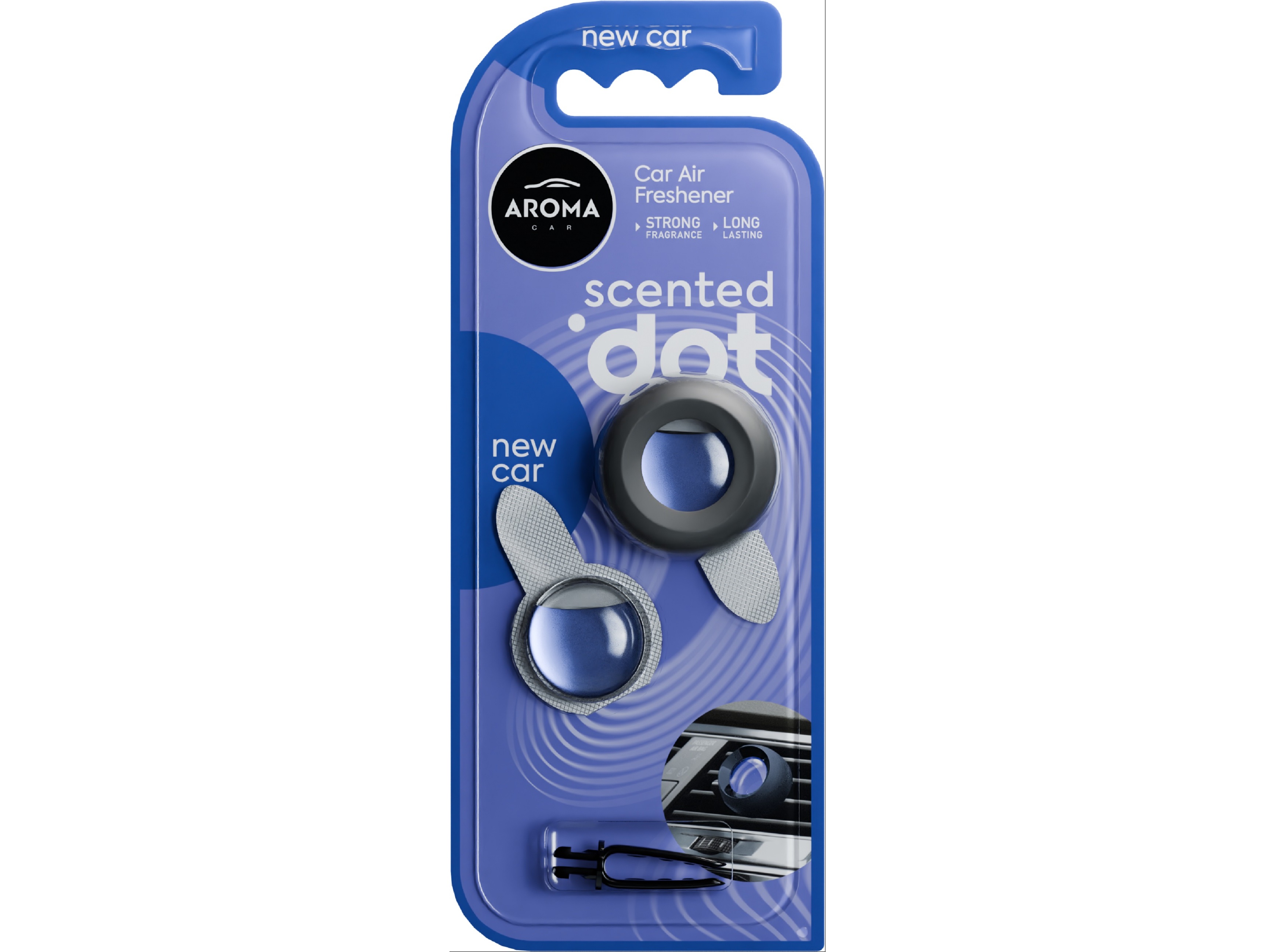 AMBIENTADOR AUTO AROMA CAR DOT RECARGA NEW CAR