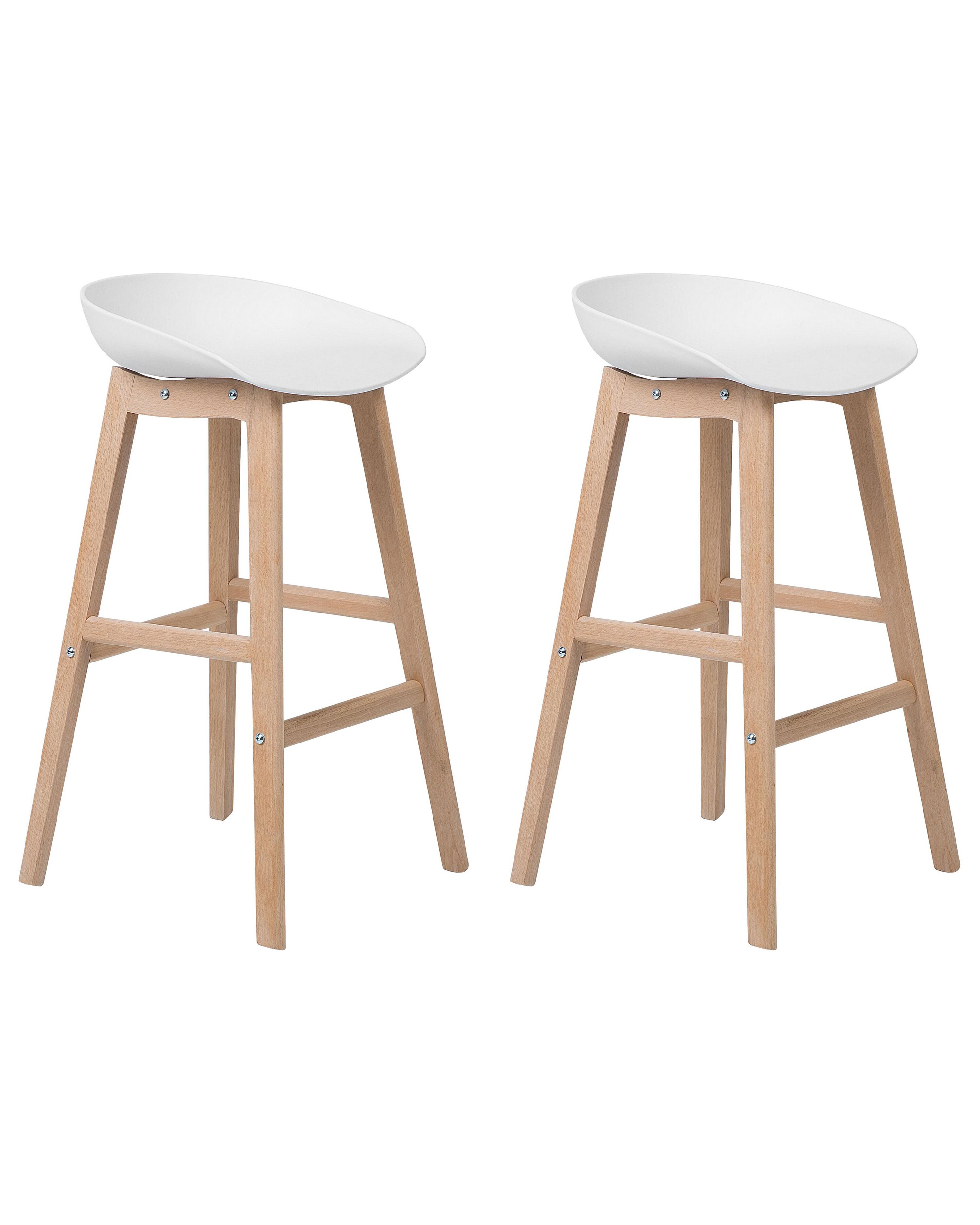 Set van 2 barstoelen MICCO Wit