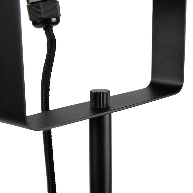 Industriële vloerlamp zwart kantelbaar - Movie