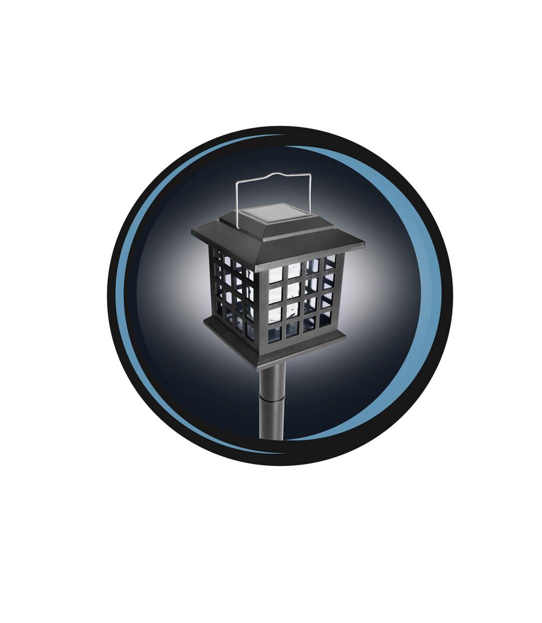 Lampe LED solaire à planter - Anti-moustique - Noir