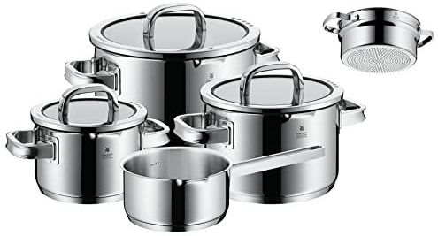 WMF - Function 4 - Pannenset - Zwart - 5-delig - Met Stoominzet