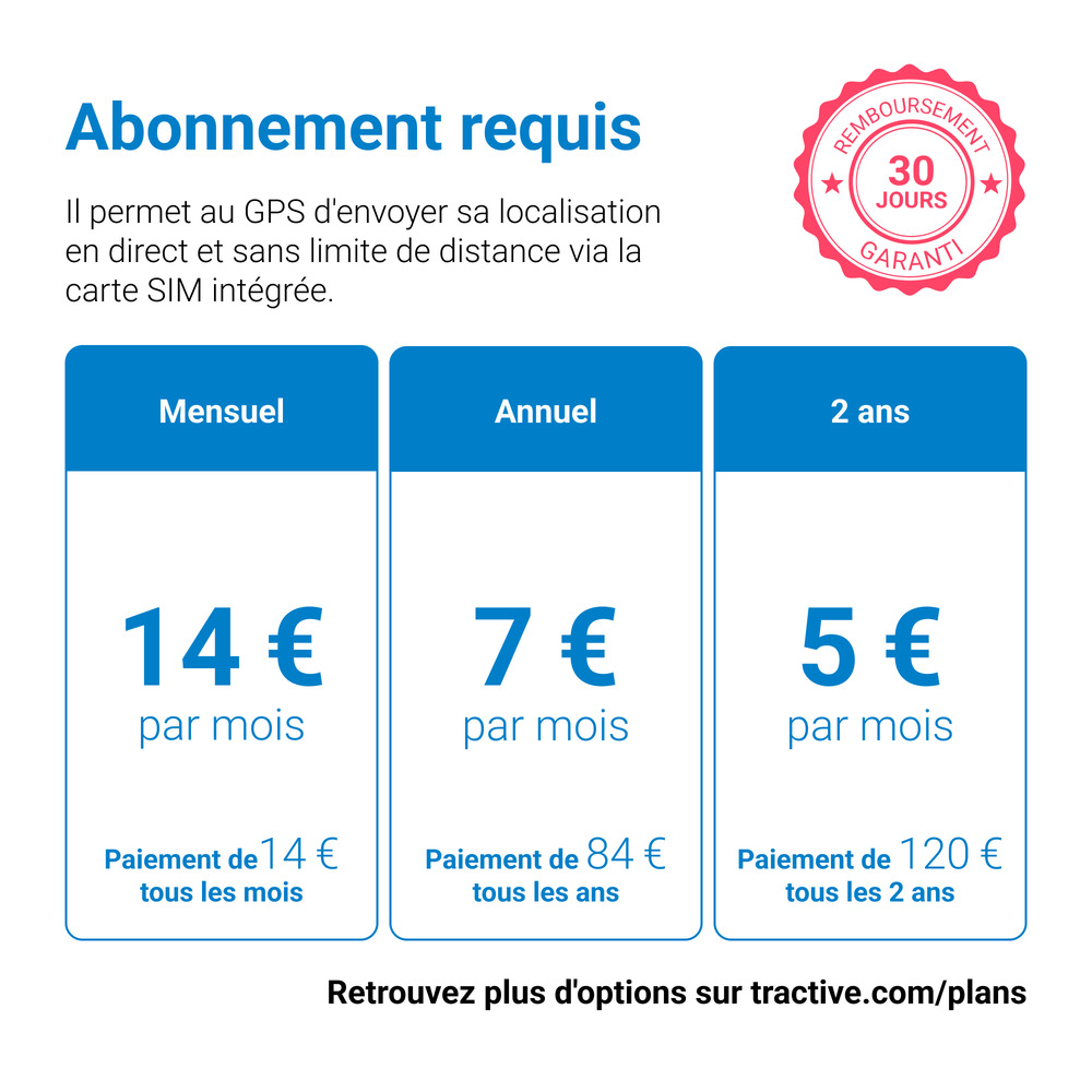 Tractive GPS DOG 4 - collier GPS pour chien avec suivi d'activité - Café